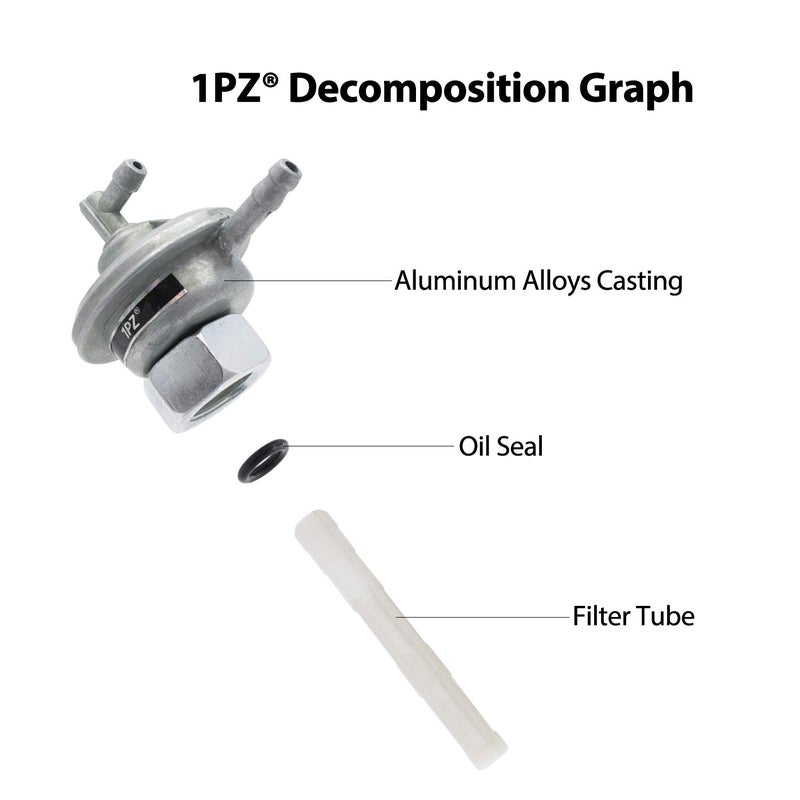 1PZ صمام إغلاق الوقود 1PZ GY1-M14 فراغ 1/4 بوصة 1/4" منفذ خيط M14x1.5 لسكوتير جينوين موبايد بادي 50cc 125cc راتلر 110cc راف هاوس 50cc # P6523000000 - Image 2